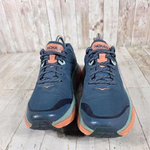 Hoka One One Challenger ATR 6 Womens 7.5B Real Teal Cantaloupe Trail Shoes - Picture 2 of 8